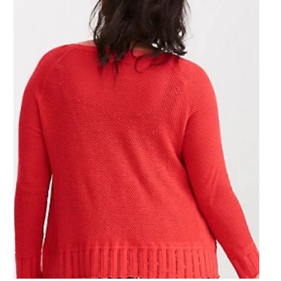 Torrid mixed stitch pointelle sweater size 2X - Picture 3 of 7